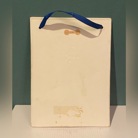 Vtg J Duban Designs Hanging Ceramic Tile Mary and Baby Jesus Nativity “Immanuel” - Picture 7 of 7